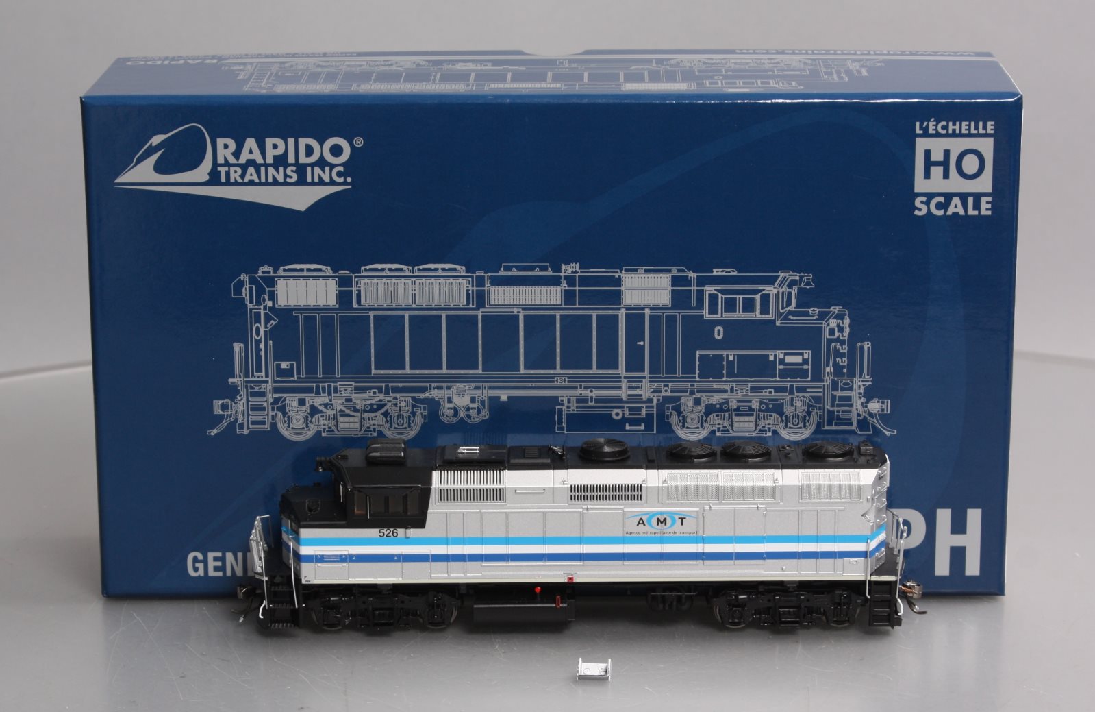 Rapido Trains 019522 HO AMT 3 Stripe F59PH Diesel Locomotive with