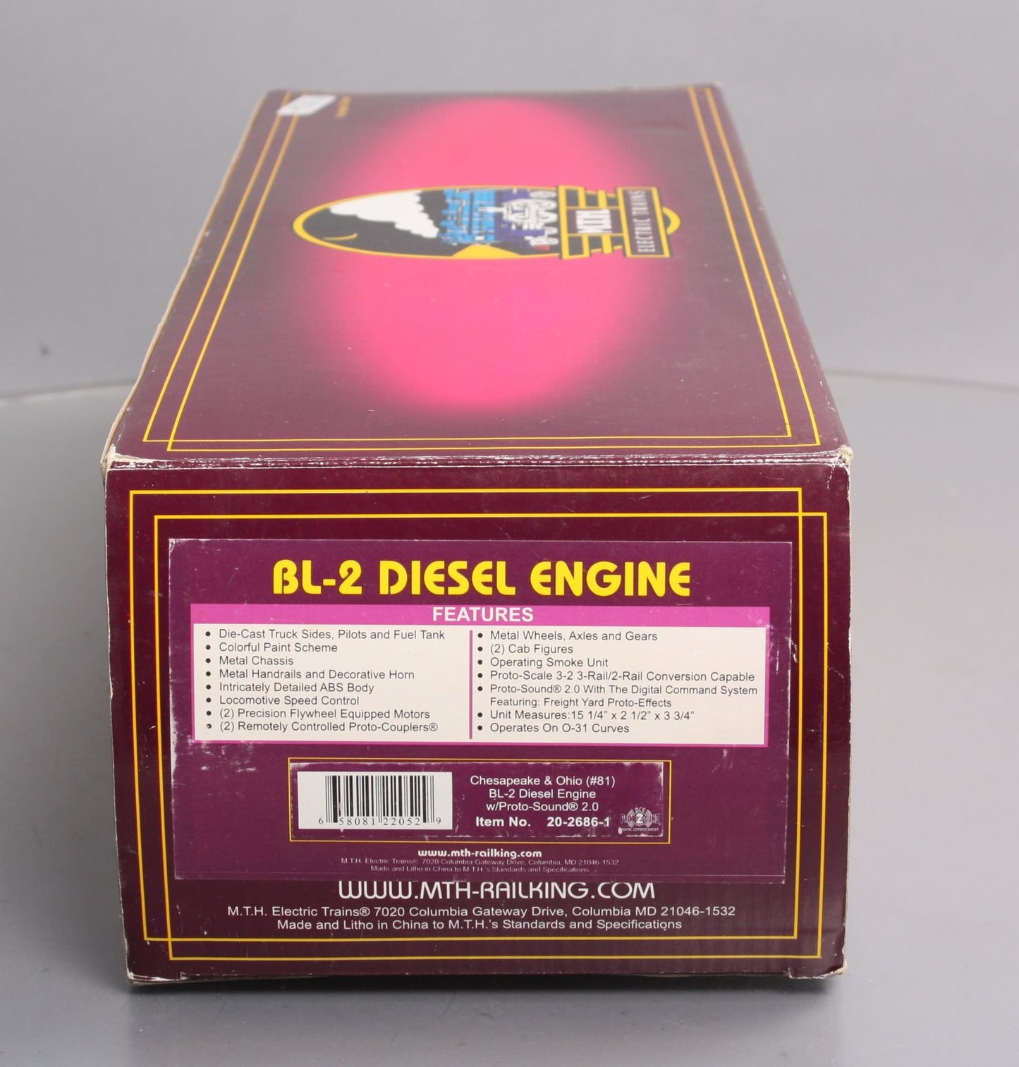 MTH 20-2686-1 Chesapeake & Ohio BL-2 Diesel Engine w/PS2 #81