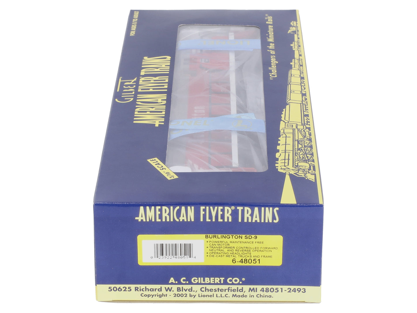 American Flyer 6-48051 S Scale Burlington SD9 Diesel Locomotive NIB