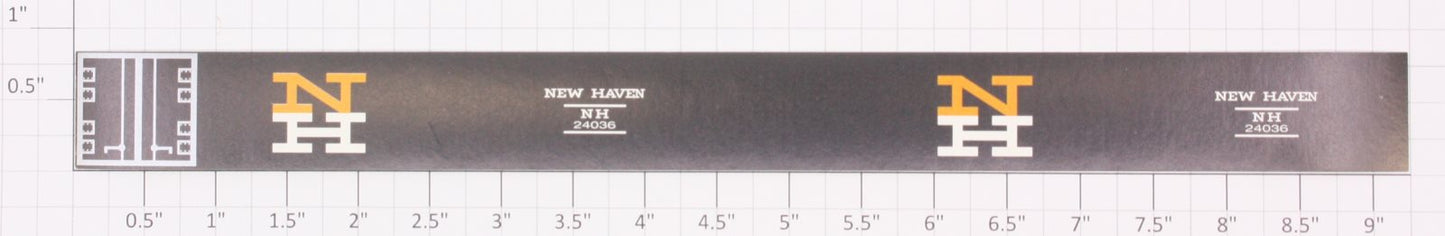 American Flyer 24550-8 Black "New Haven 24036" Piggy Back Trailer Sticker