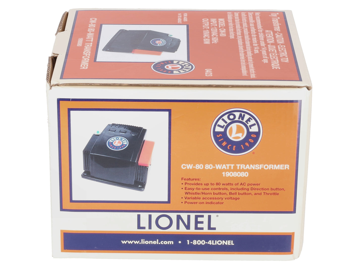 Lionel 1908080 CW80 80 Watt AC Transformer
