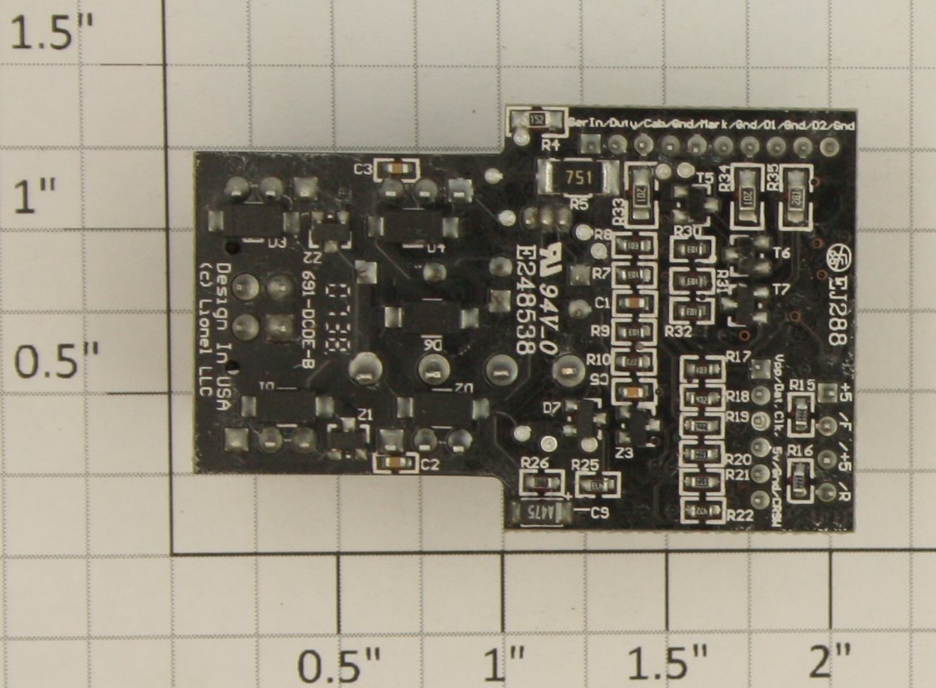 Lionel 691DCDEB01 DCDE Back EMF DC Motor Driver PCB Circuit Board