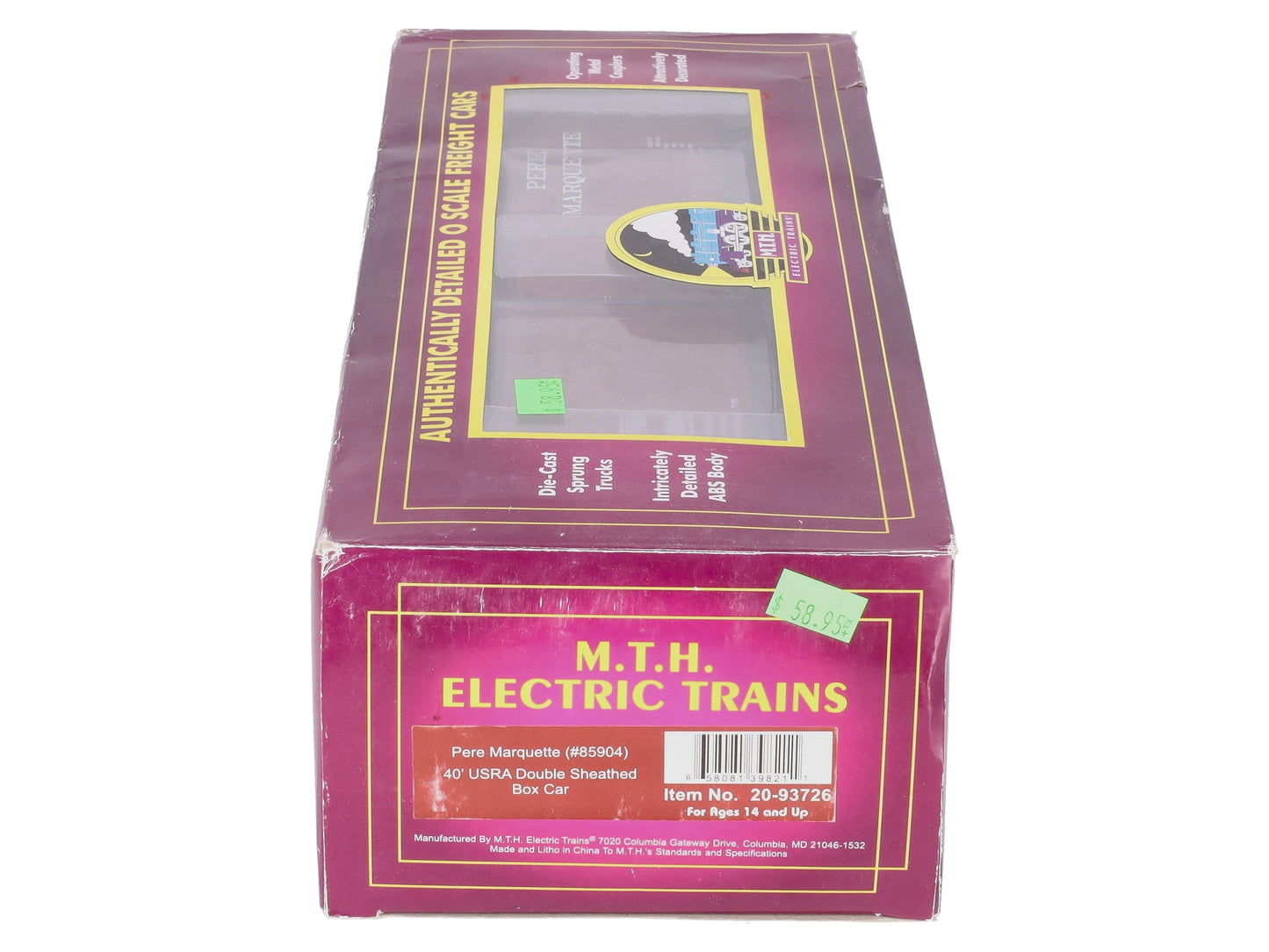 MTH 20-93726 O Pere Marquette 40' Double Sheathed Box #85904
