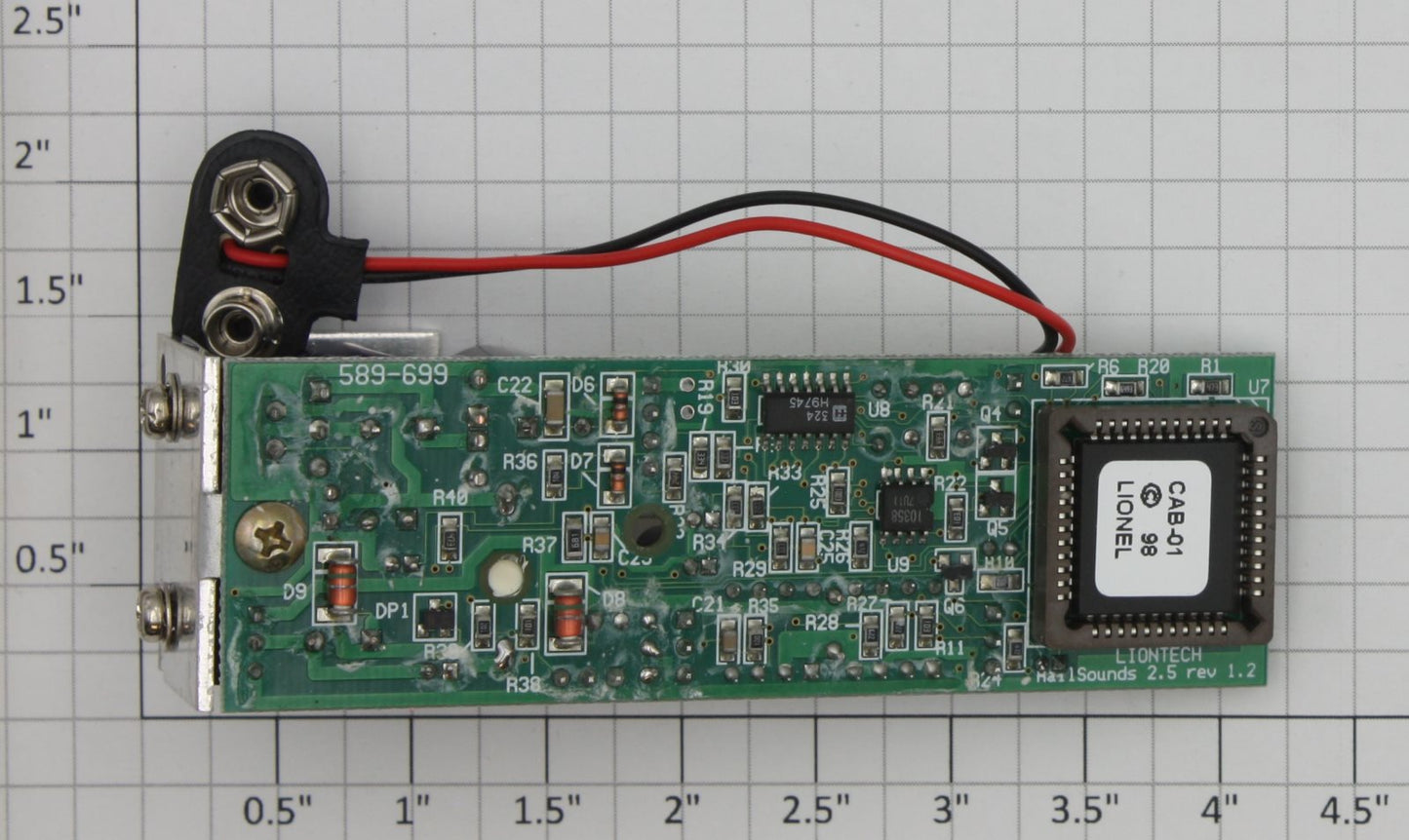Lionel 691PCB1025 RailSounds Crew Talk Caboose Sound PCB Circuit Board