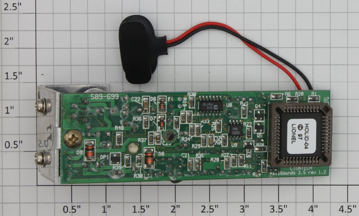 Lionel 6106776110 Holiday Boxcar Railsounds 2.5 PCB Circuit Board w/ NITEB-09