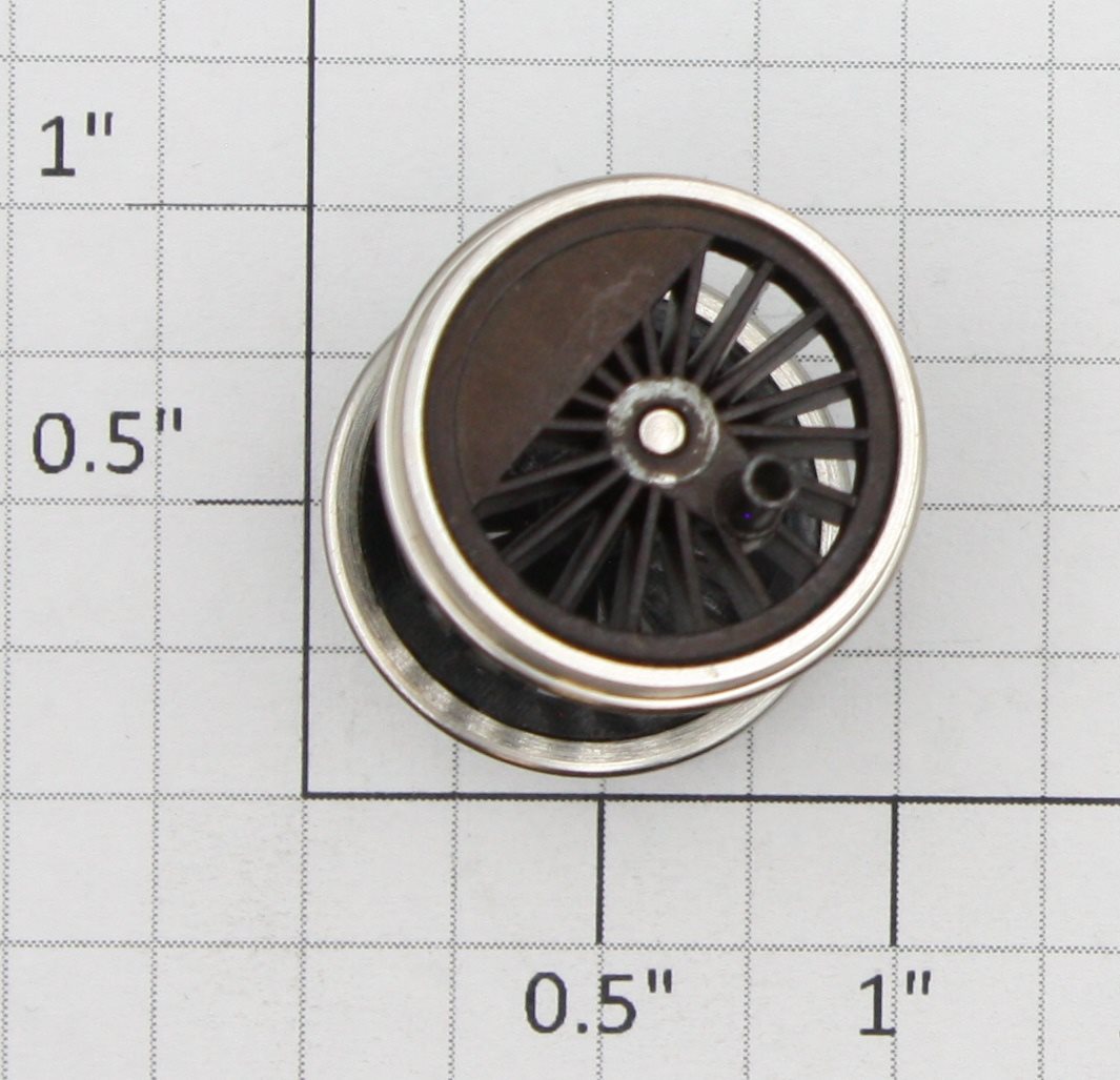 Roundhouse 24151 HO Black Idler Driver Wheel Set with Nickel Rim