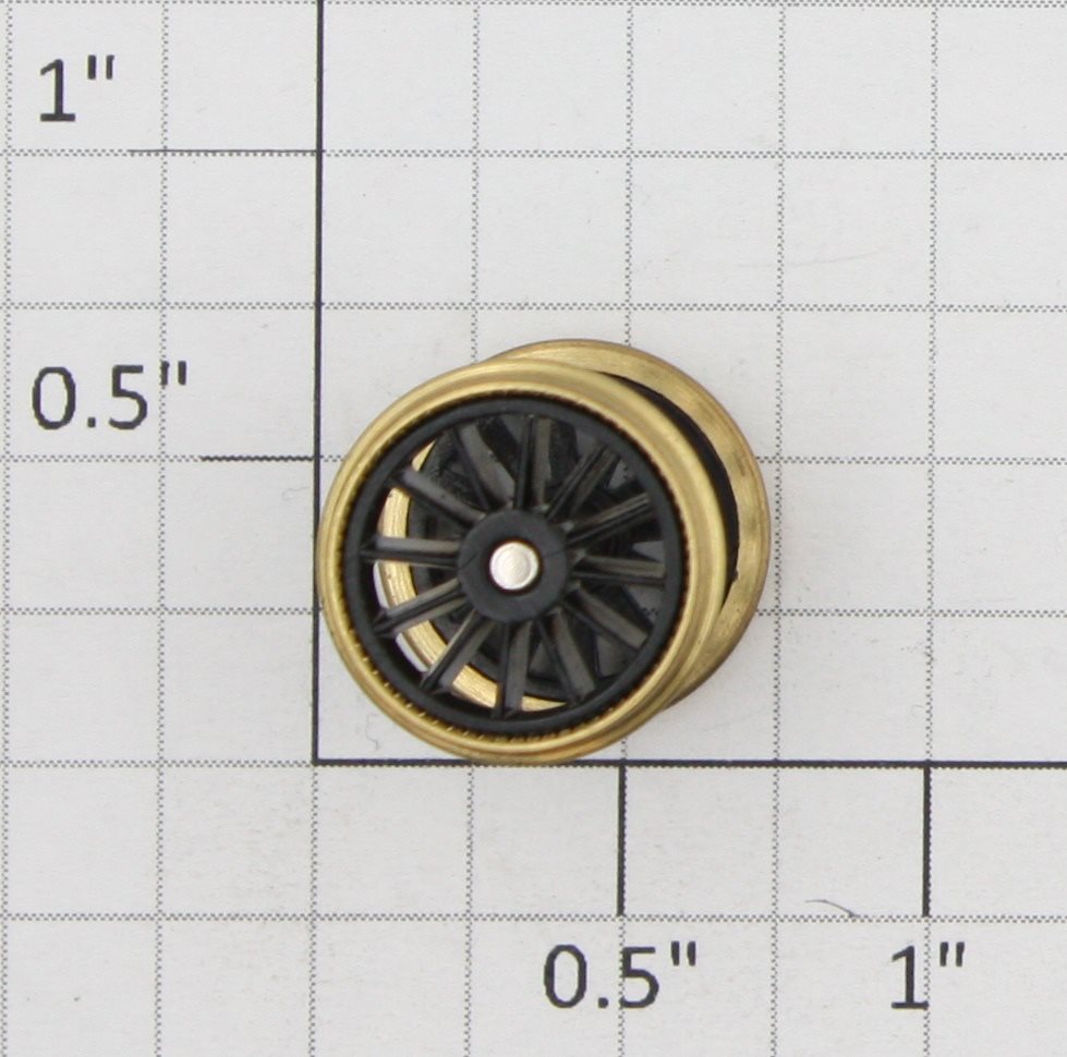 Roundhouse 24165 HO Black Wheel Set with Brass Rim