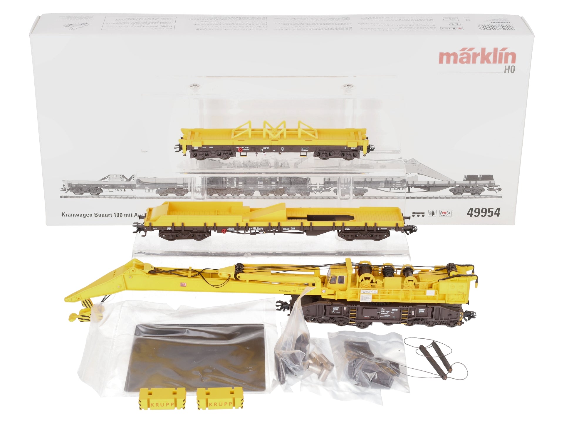 Marklin 49954 HO Deutsche Bahn Type 100 Crane Car & Type 817