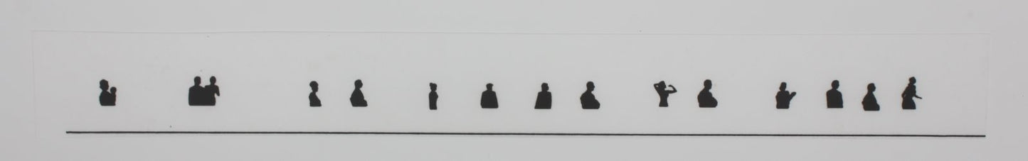 K-Line K4800-X006-3 Coach Car Right Hand Window Strip with Silhouettes