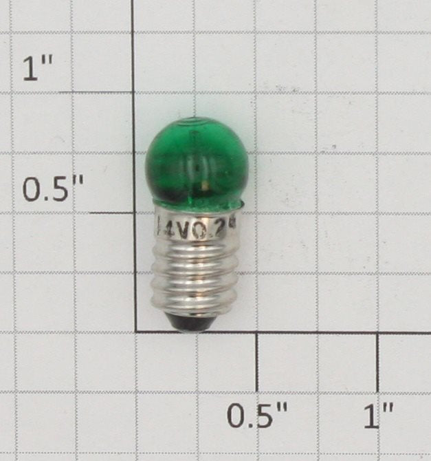 Lionel 1499G 14 Volt Screw Base Transparent Green Small Globe Light Bulb