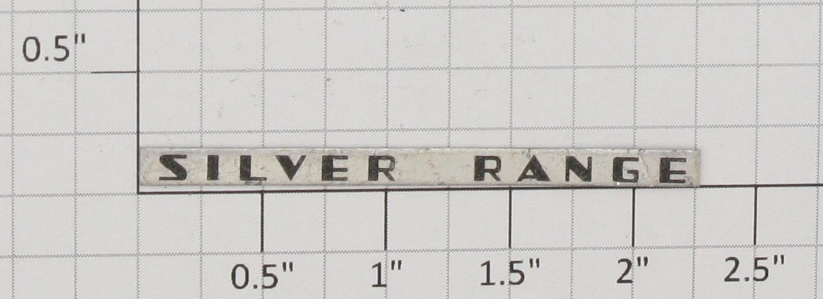 Lionel 2532-50A Silver Range Nameplate