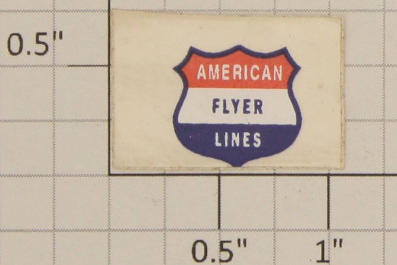 American Flyer 500-06 Red White Blue "American Flyer" Shield Sticker Decal