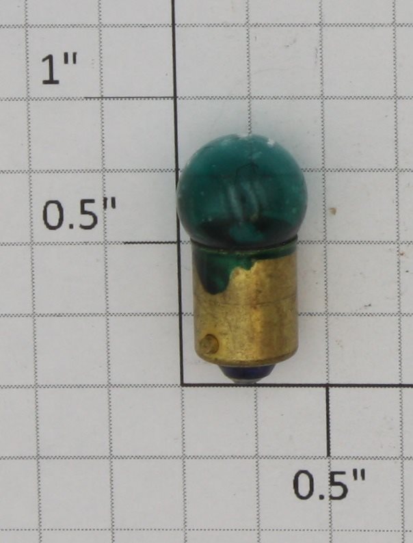Lionel 5314G Mini Bayonet Base Transparent Green Globe Light Bulb