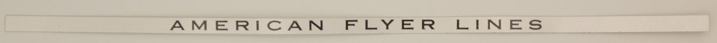 American Flyer 1600-4 Silver "American Flyer Lines" Passenger Car Decal