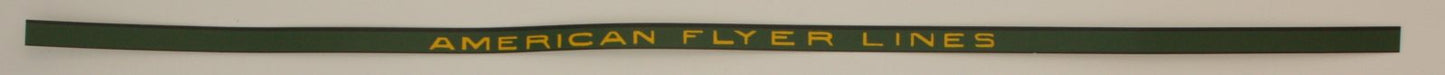 American Flyer 1600-5 Yellow/Green "American Flyer Lines" Passenger Car Stripe