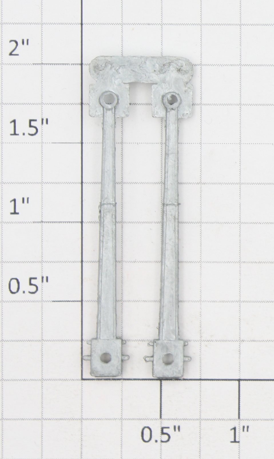 Roundhouse 71007 HO Unfinished Die Cast Main Drive Rod (Set of 2)