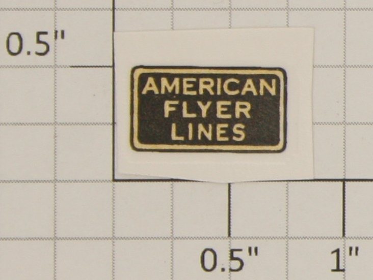 American Flyer 500-24 Black & Gold "American Flyer Lines" Water-Soluble Decal