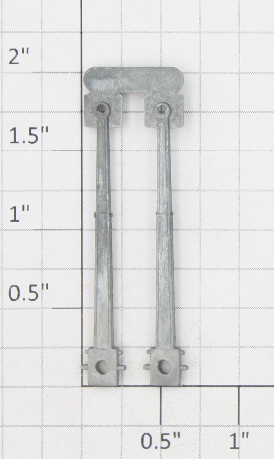 Roundhouse 71107 HO Unfinished Die Cast Main Drive Rod (Set of 2)