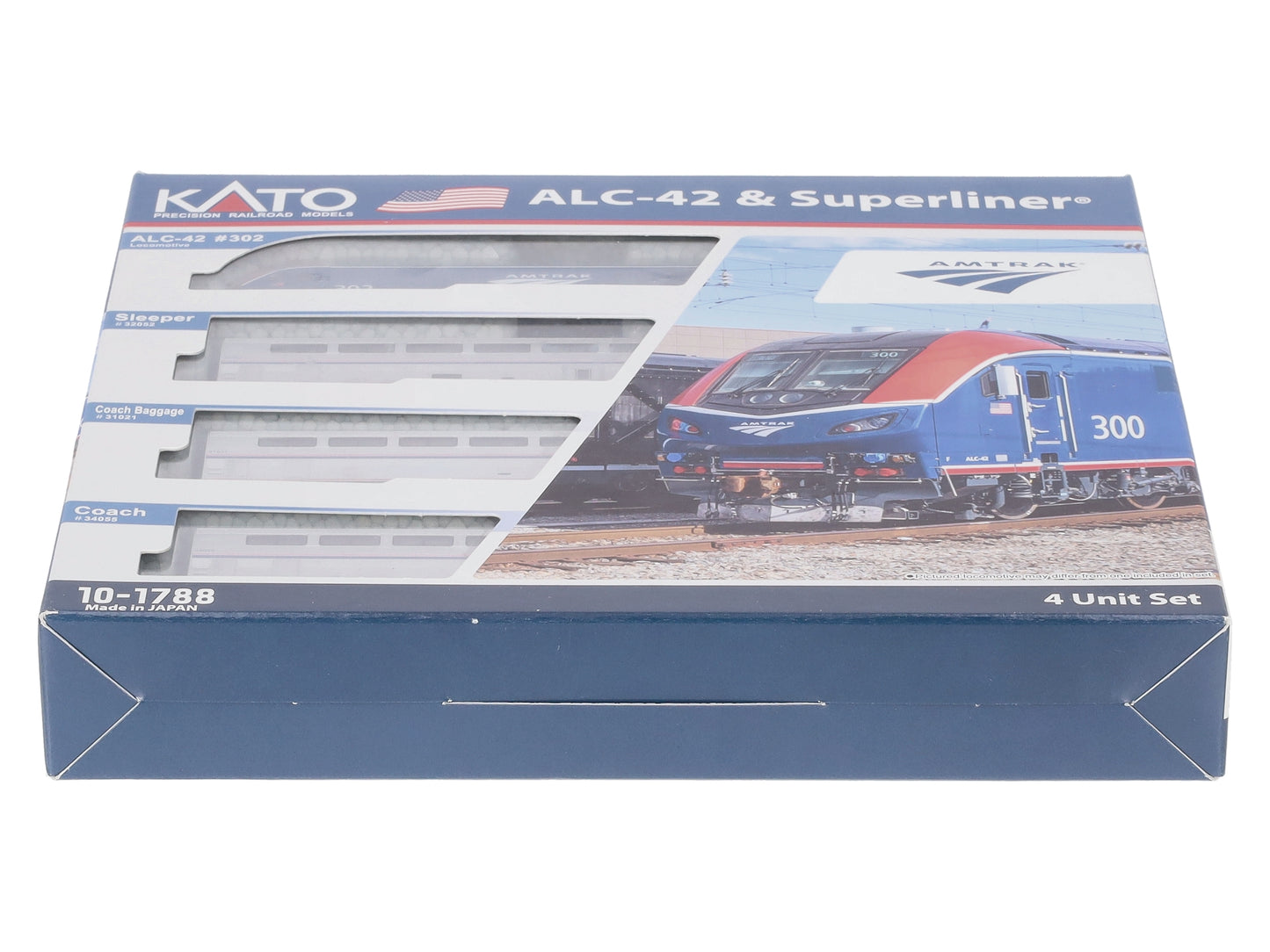 Kato 10-1788 N Amtrak ALC-42 & Superliner Phase VI Train Set (Set of 4)