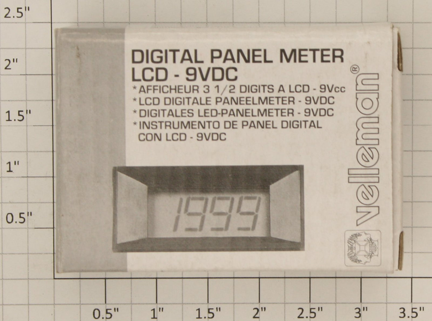 Velleman 9VDC Digital Panel Meter LCD - 9VDC