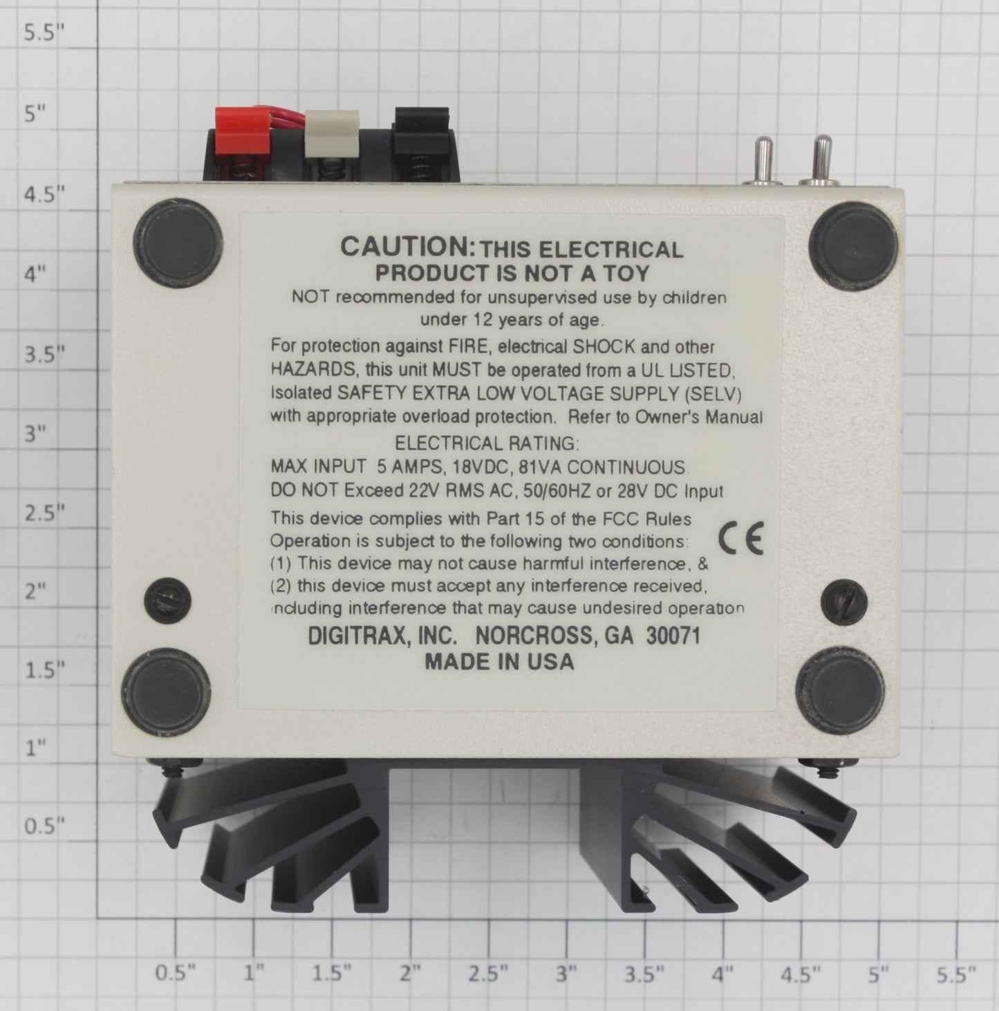 Digitrax DB100P 5 Amp DCC Booster with Auto Reversing