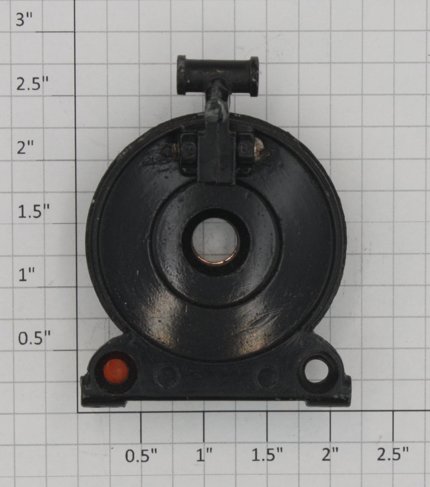 Lionel 261-2 Black Boiler Front with Flag Holders, Copper Bezel and Latch