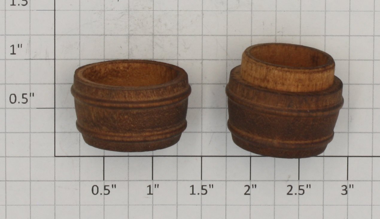 Lionel 209-3 1-7/16" x 1 1/4" OD 2-Piece Small Wood Barrel Stained