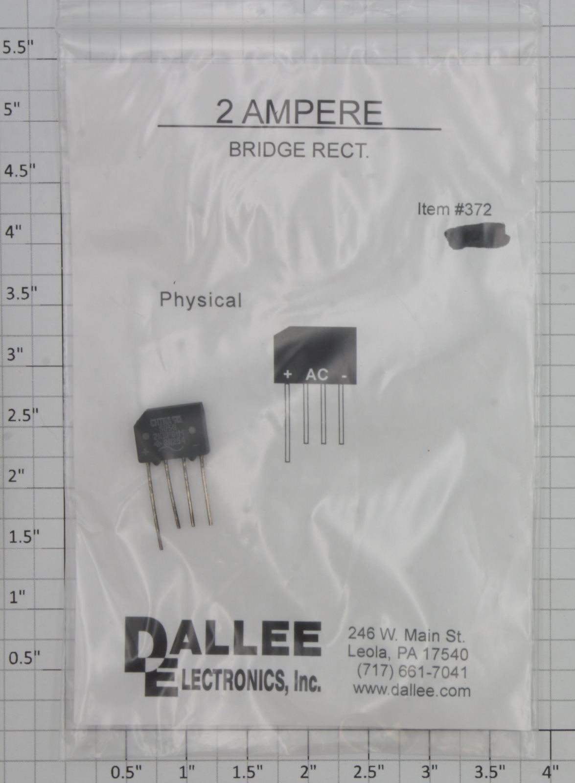Dallee 372 2-Ampere Bridge Rectifier