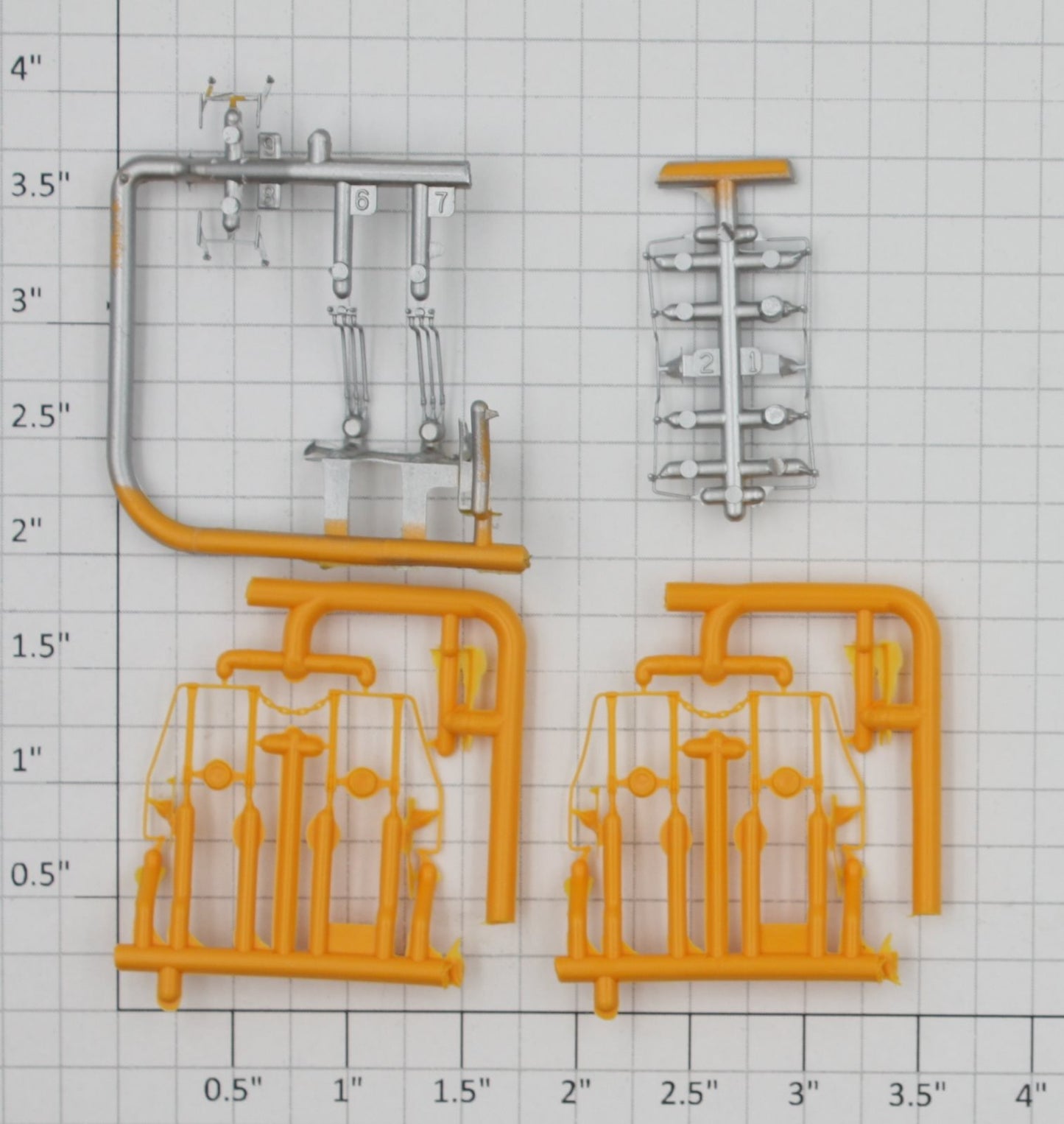 Athearn 67751-4 HO ATSF Yellow And Silver Trim Kit