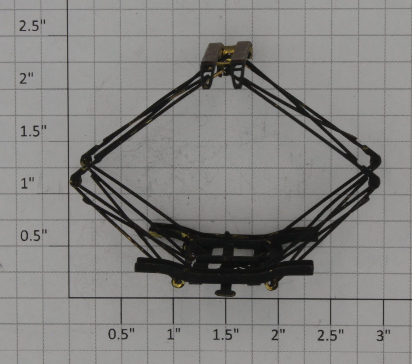 Overland 1055-2 PRR Class P5A Brass Pantograph w/ Copper Top Contact (Bag of 2)