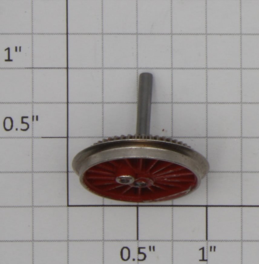 Marklin 212410 Red 18-Spoke Geared Drive Wheel and Axle (Treibachsenteil)