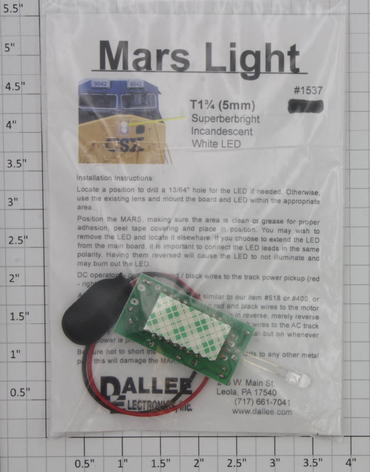 Dallee 546 Mars Light T-1 Incandescent White LED PCB Circuit Board