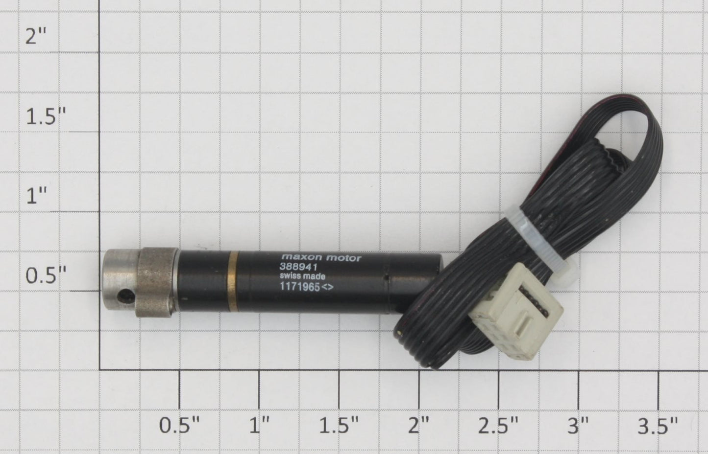 maxon 388941 Mini DC Motor with Bracket, 6-Conductor Cable and Plug