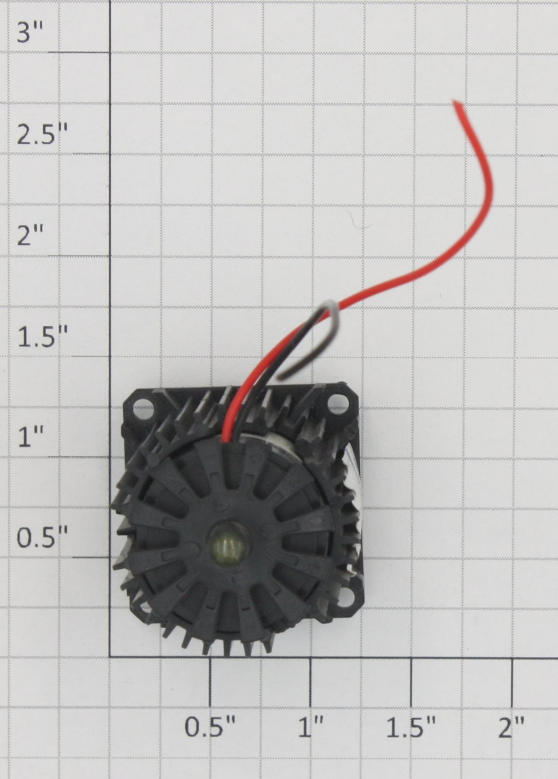Faulhaber 2342L012CR 12 Volt DC Micromotor with Case, Fan and Pinion Gear