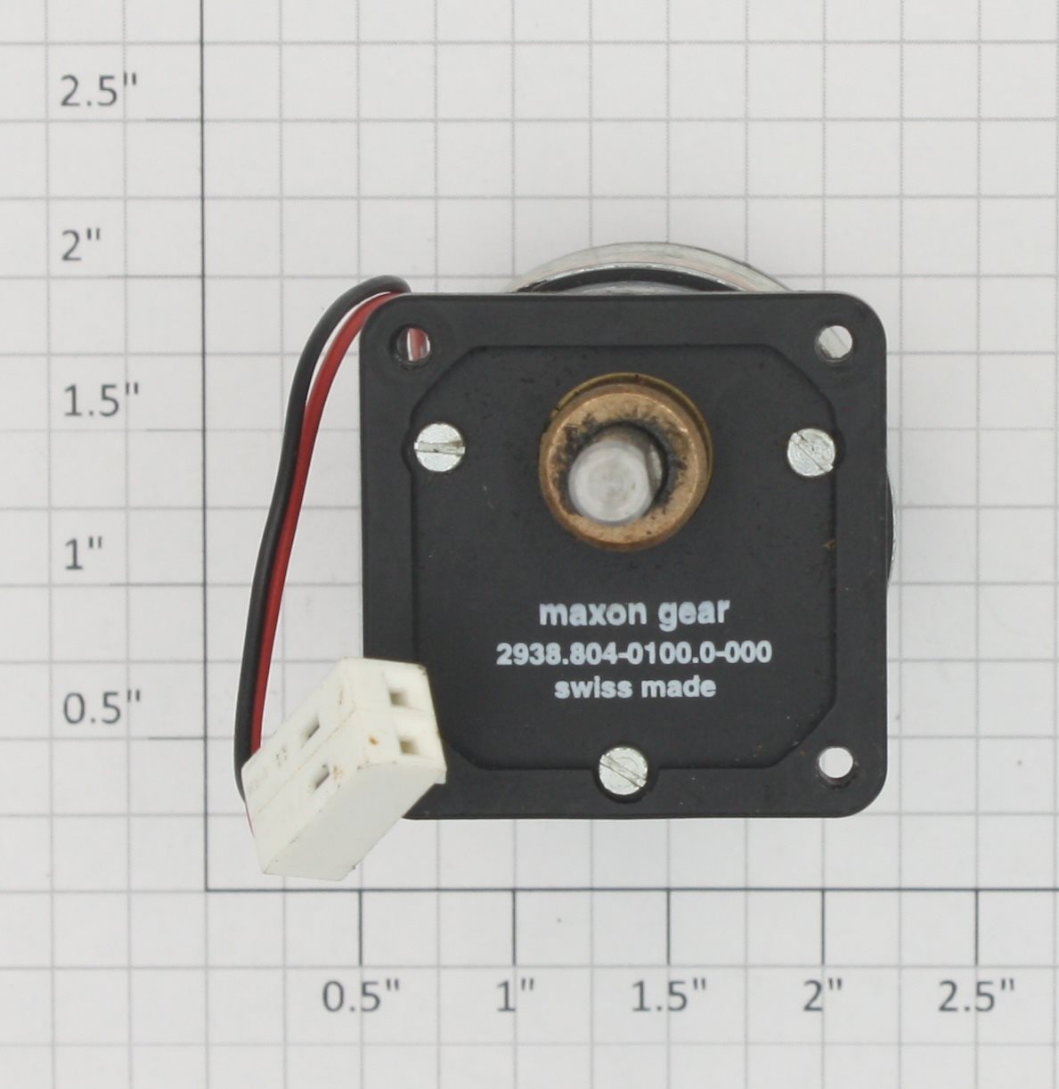 maxon 410400380000231 20 Volt DC Motor with Offset Gearbox Assembly and Rear Fan