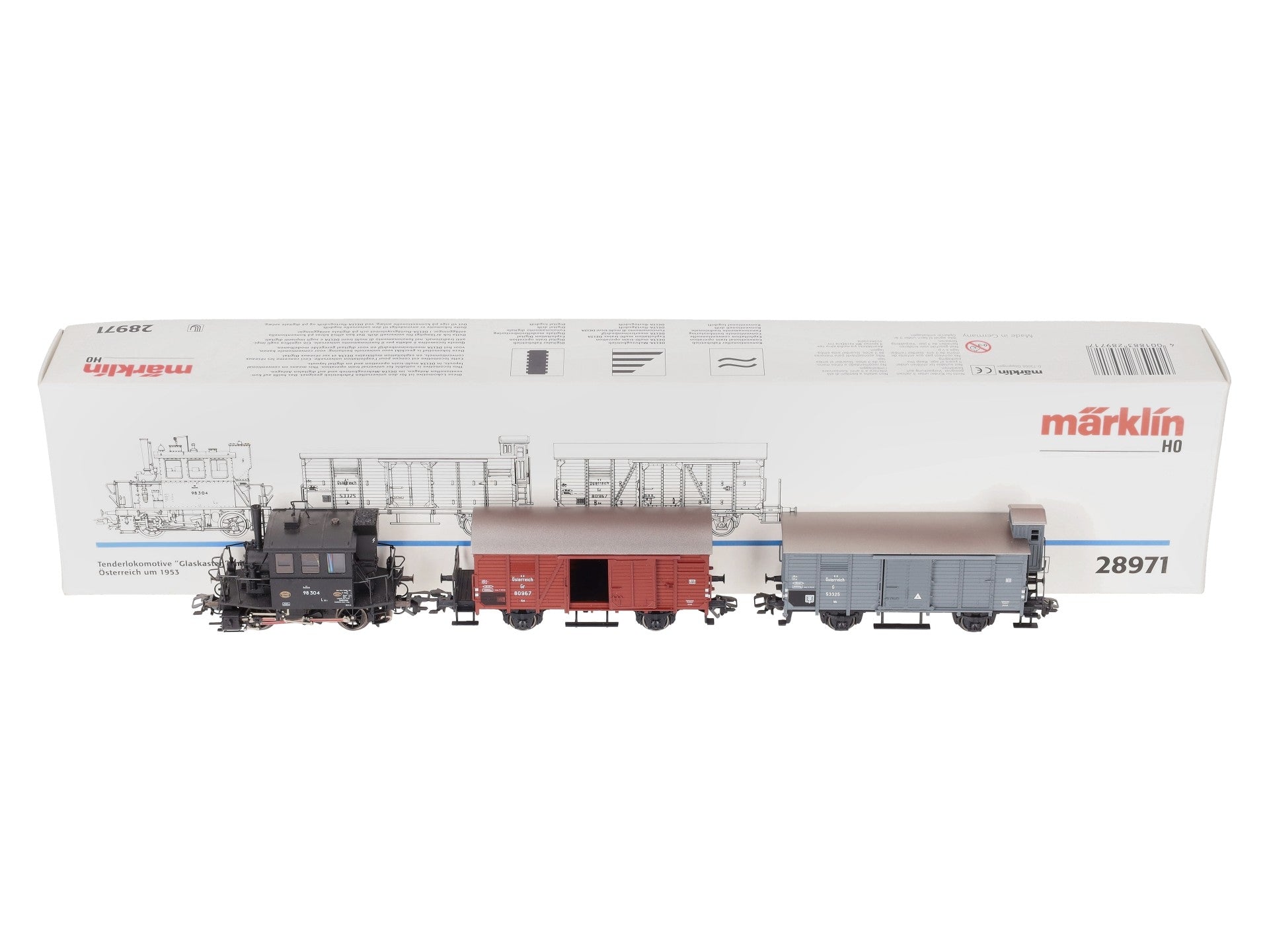 Marklin 28971 BR 98.3 HO Gauge Steam Freight Train Set VG/Box – Trainz