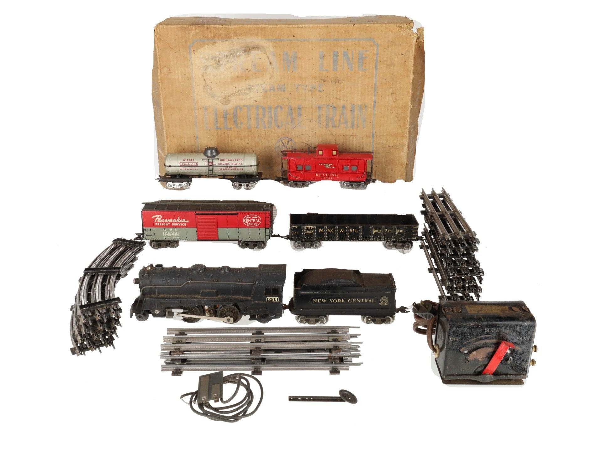 Marx 25000/12 Vintage O Stream Line Steam Type Electrical Train Set VG/Box