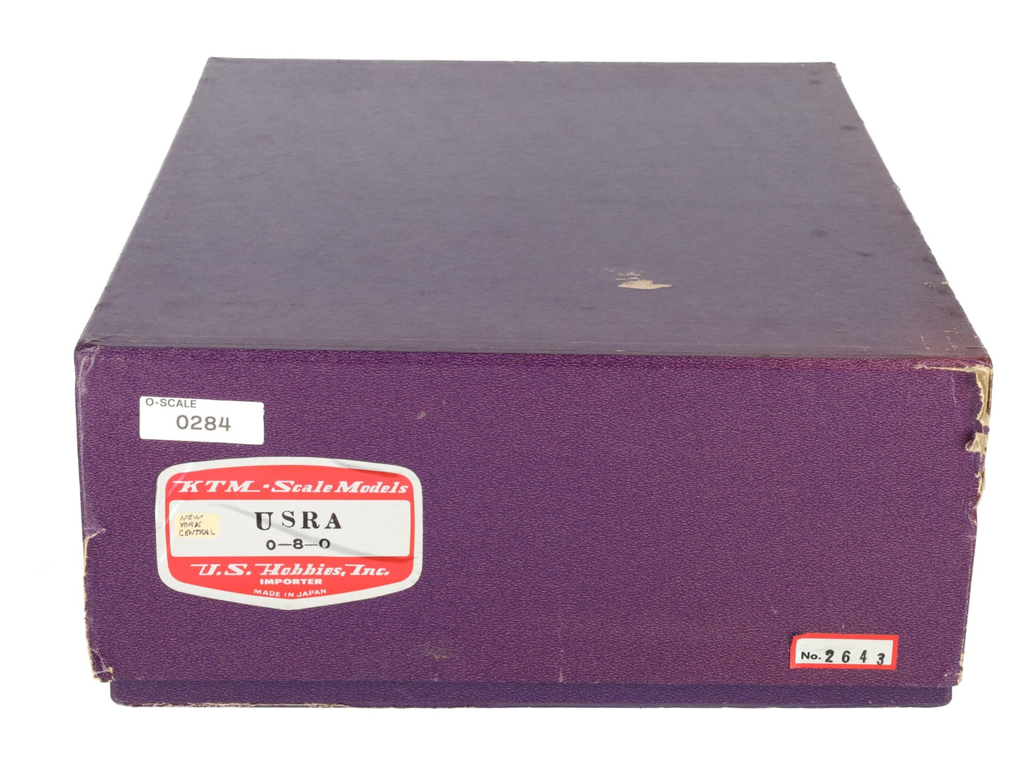 KTM Scale Models 2643 O Brass USRA 0-8-0 Steam Loco & Tender (2-Rail) - Painted/Box