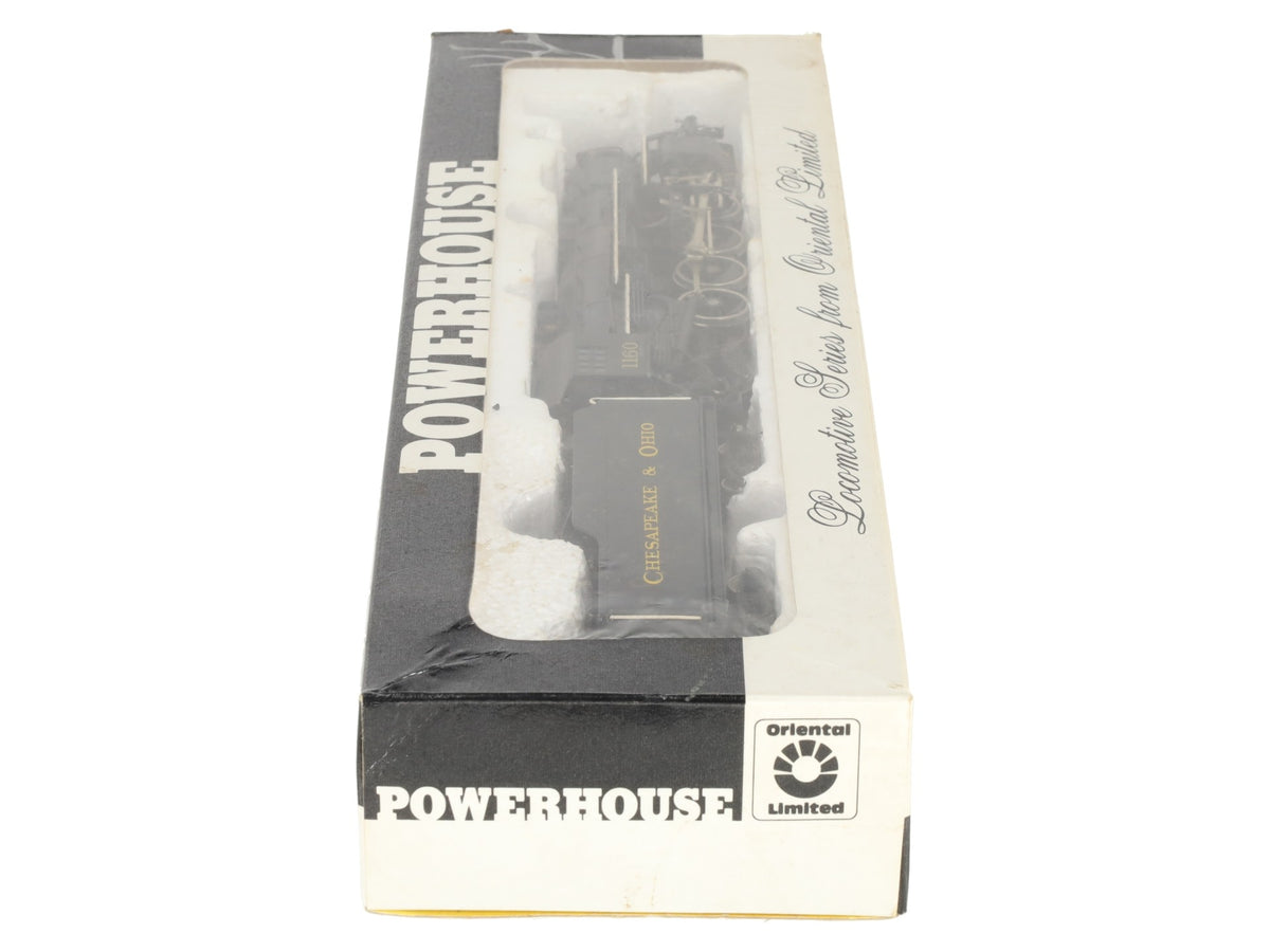 Powerhouse 8012 HO Chesapeake & Ohio Steam Locomotive And Tender #1160 w/DCC/Box