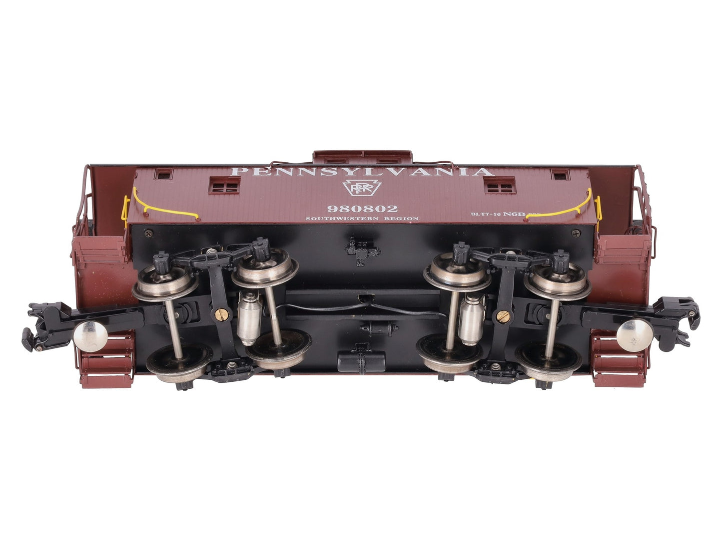 Weaver G2012-L BRASS O Gauge Pennsylvania N6B Caboose #980802 - 3 Rail EX