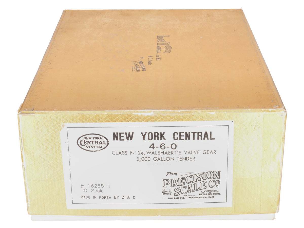 Precision Scale Co. 16265-1 O Brass NYC 4-6-0 Steam Loco & Tender #1251 2R - CP/Box