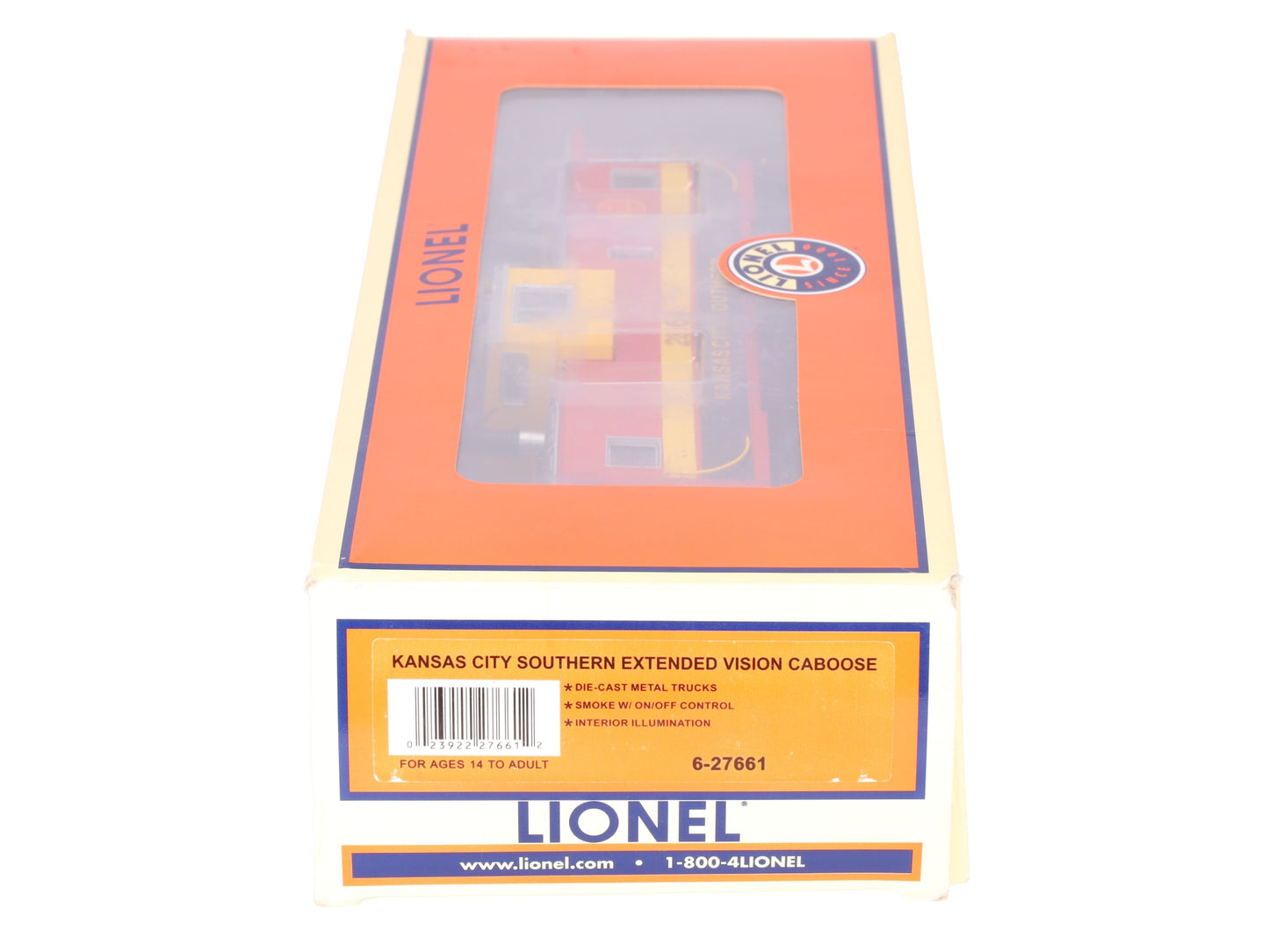 Lionel 6-27661 Kansas City Southern Extended Vision Caboose w/ Smoke & Light EX/Box