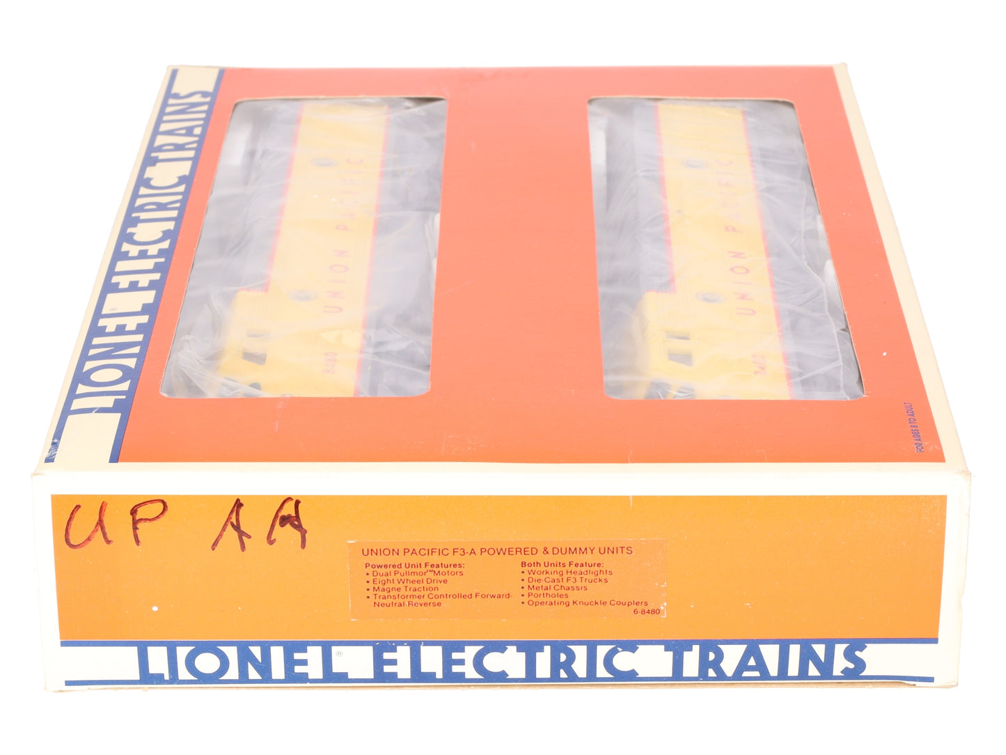 Lionel 6-8480 O Union Pacific Powered and Dummy F3 AA Diesel Set #8480/8482 EX/Box