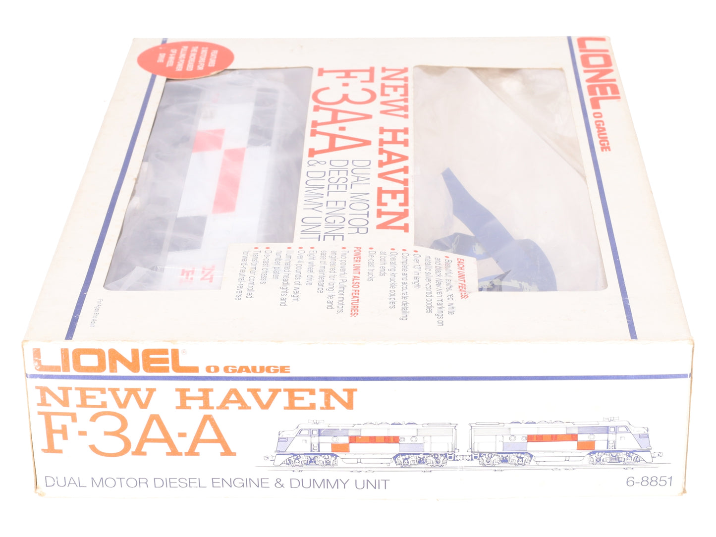Lionel 6-8851 O Gauge New Haven F3 Powered Diesel Locomotive #8851 EX/Box