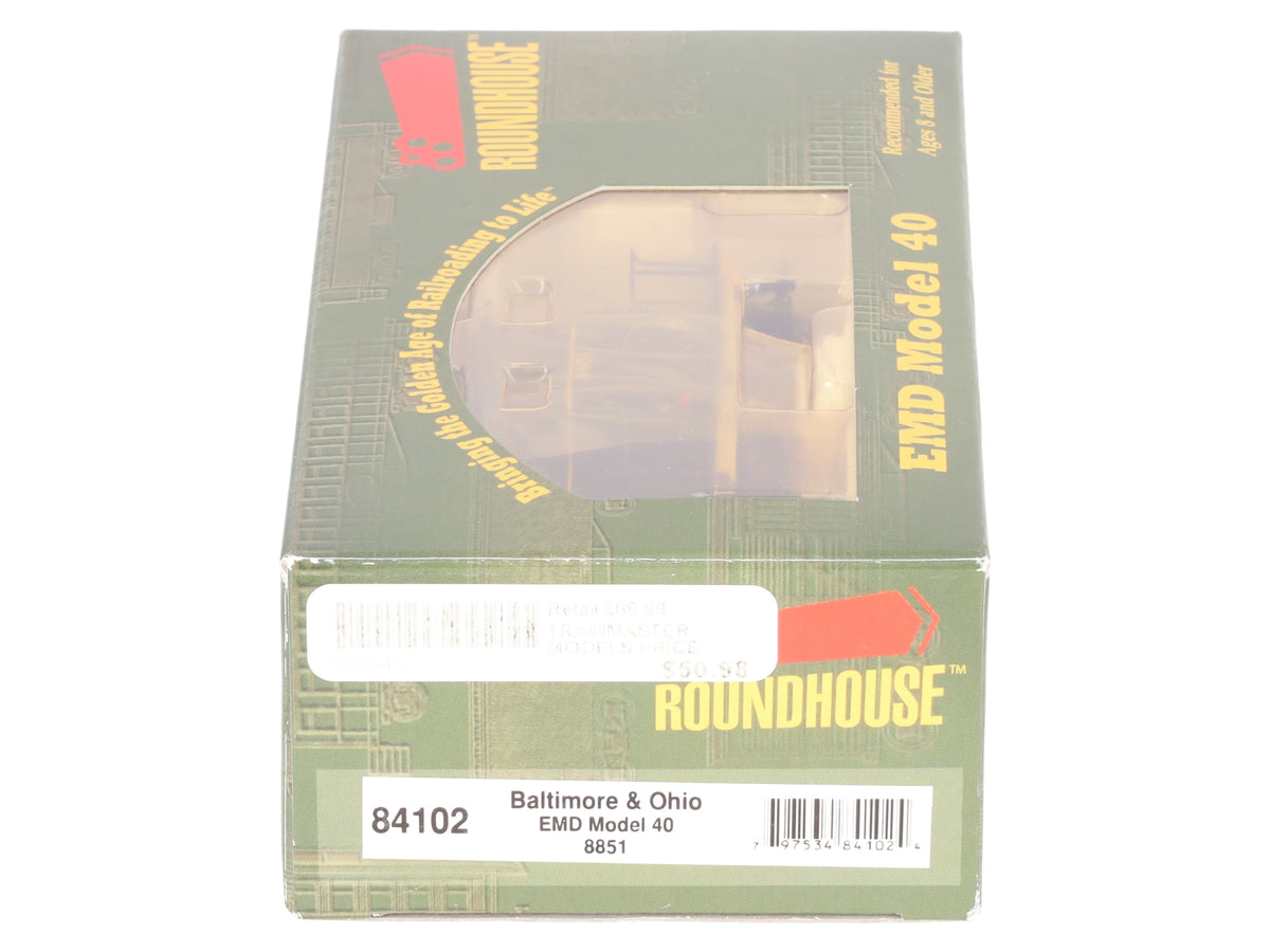 Roundhouse 84102 HO Scale Baltimore & Ohio Diesel Switcher Locomotive # 8851 EX/Box