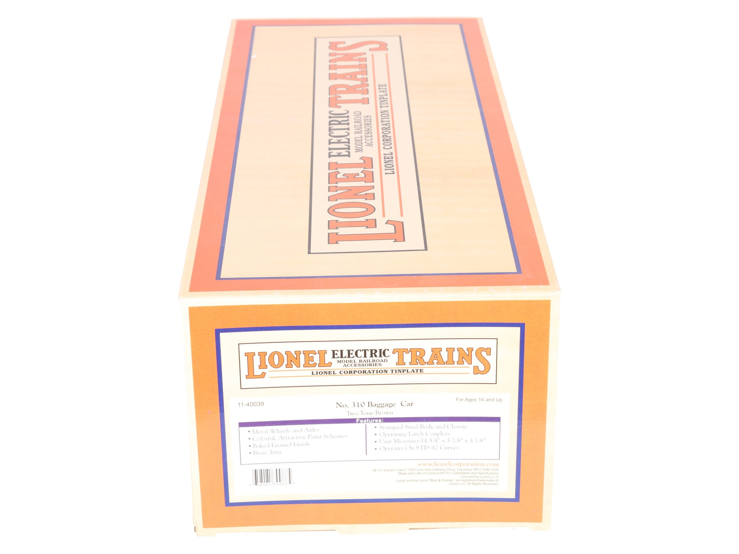 MTH 11-40039 Standard Gauge Lionel Lines Baggage Car #310
