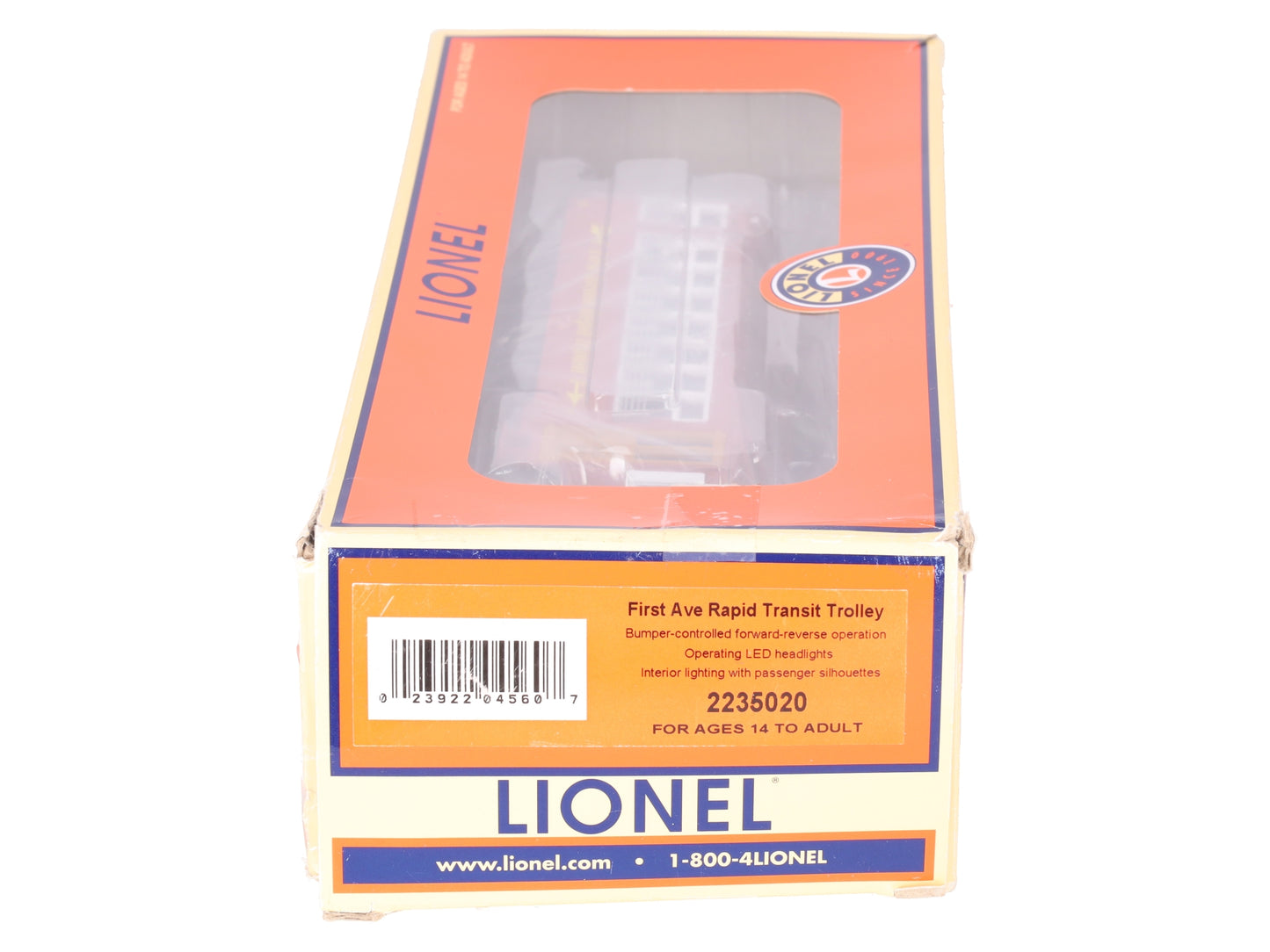 Lionel 2235020 O First Avenue Rapid Transit Trolley EX/Box