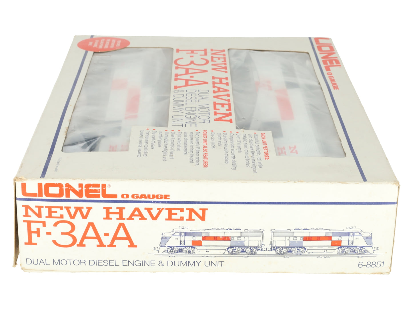 Lionel 6-8851 O Gauge New Haven F3 AA Diesel Locomotive Set #8851/8852 EX/Box