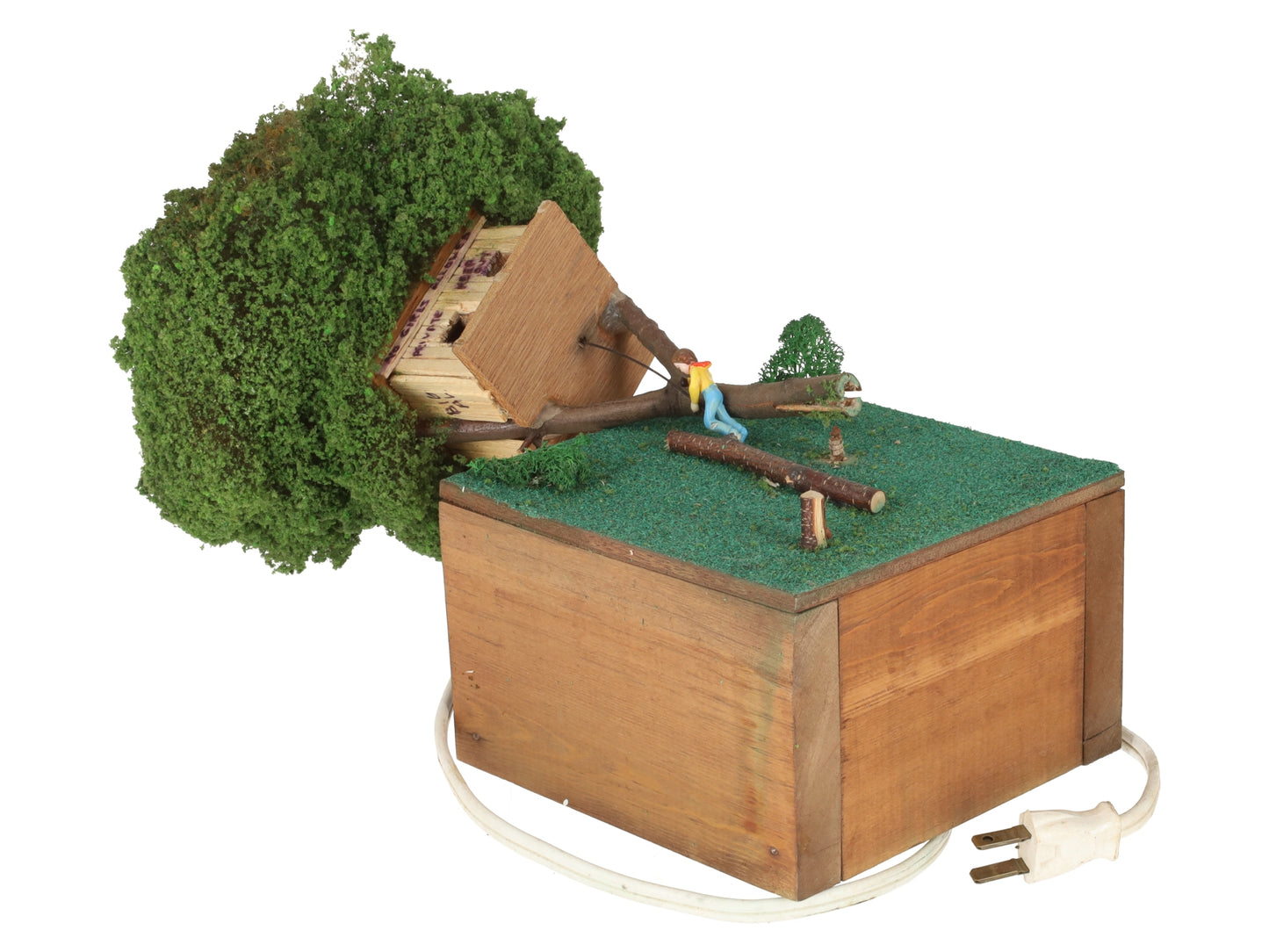 HO Scale Custom Motorized Wooden Base Tree House Layout Section VG