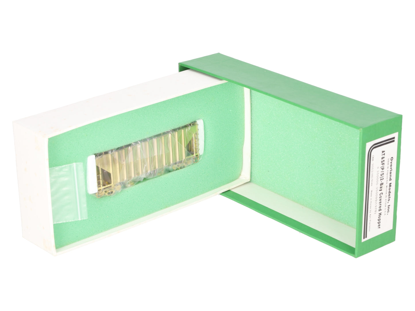 Overland OMI-3053 HO Scale BRASS ATSF 2-Bay Hopper Car EX/Box